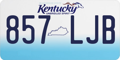 KY license plate 857LJB