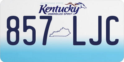 KY license plate 857LJC