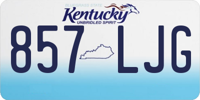 KY license plate 857LJG