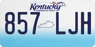 KY license plate 857LJH