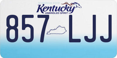 KY license plate 857LJJ