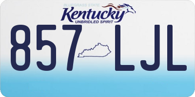 KY license plate 857LJL