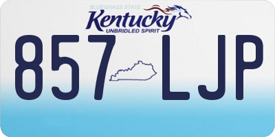 KY license plate 857LJP