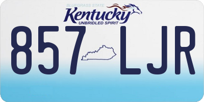 KY license plate 857LJR