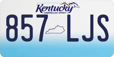 KY license plate 857LJS
