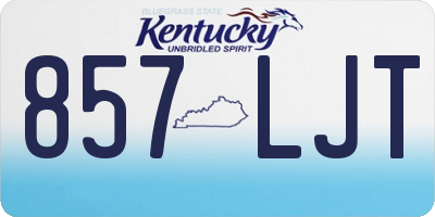 KY license plate 857LJT