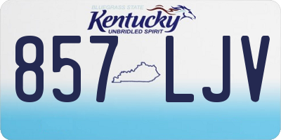KY license plate 857LJV