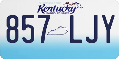 KY license plate 857LJY