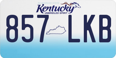 KY license plate 857LKB