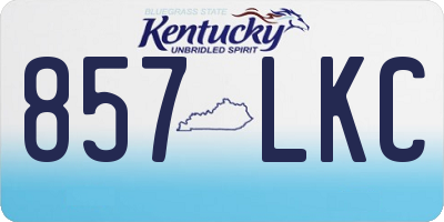 KY license plate 857LKC
