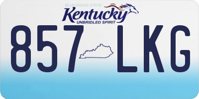 KY license plate 857LKG
