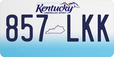 KY license plate 857LKK