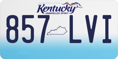 KY license plate 857LVI