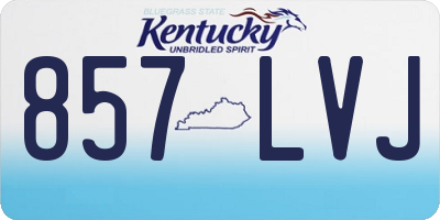 KY license plate 857LVJ