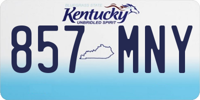 KY license plate 857MNY