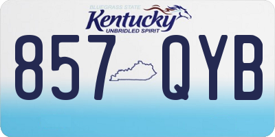 KY license plate 857QYB