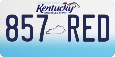 KY license plate 857RED