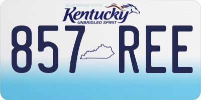KY license plate 857REE