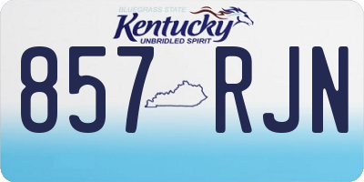 KY license plate 857RJN