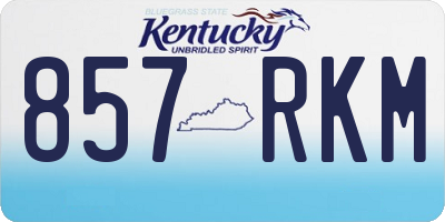 KY license plate 857RKM