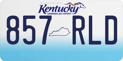 KY license plate 857RLD