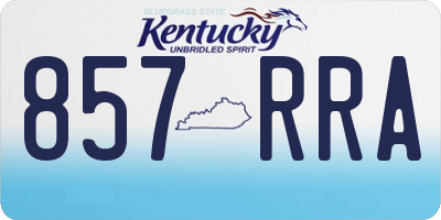 KY license plate 857RRA