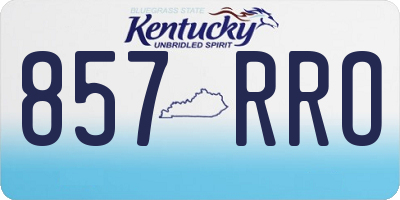 KY license plate 857RRO