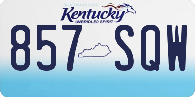 KY license plate 857SQW