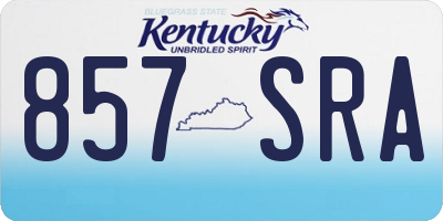 KY license plate 857SRA