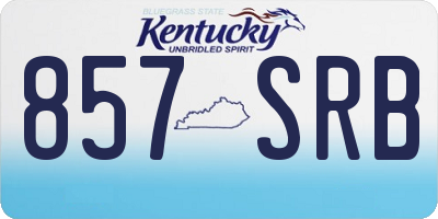 KY license plate 857SRB