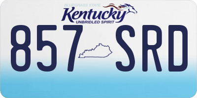KY license plate 857SRD