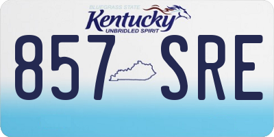 KY license plate 857SRE