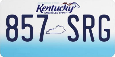 KY license plate 857SRG