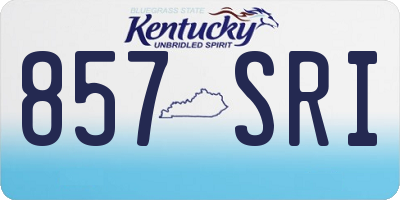 KY license plate 857SRI