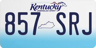 KY license plate 857SRJ