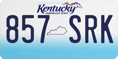 KY license plate 857SRK