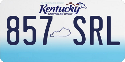 KY license plate 857SRL