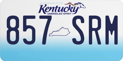 KY license plate 857SRM