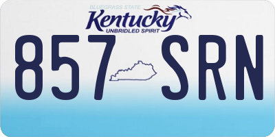 KY license plate 857SRN