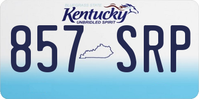 KY license plate 857SRP