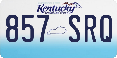 KY license plate 857SRQ