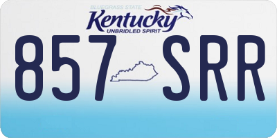 KY license plate 857SRR