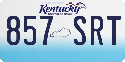 KY license plate 857SRT