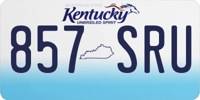 KY license plate 857SRU