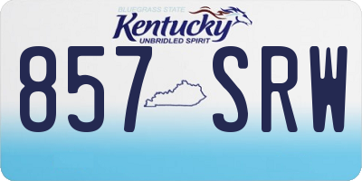 KY license plate 857SRW