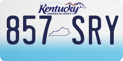 KY license plate 857SRY