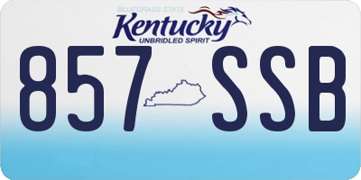 KY license plate 857SSB