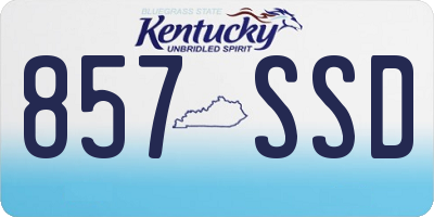 KY license plate 857SSD