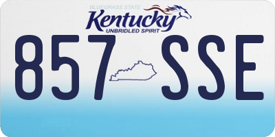 KY license plate 857SSE