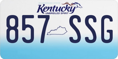 KY license plate 857SSG